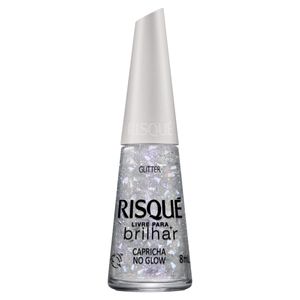 Esmalte Glitter Capricha no Glow Risqué Livre para Brilhar Frasco 8ml
