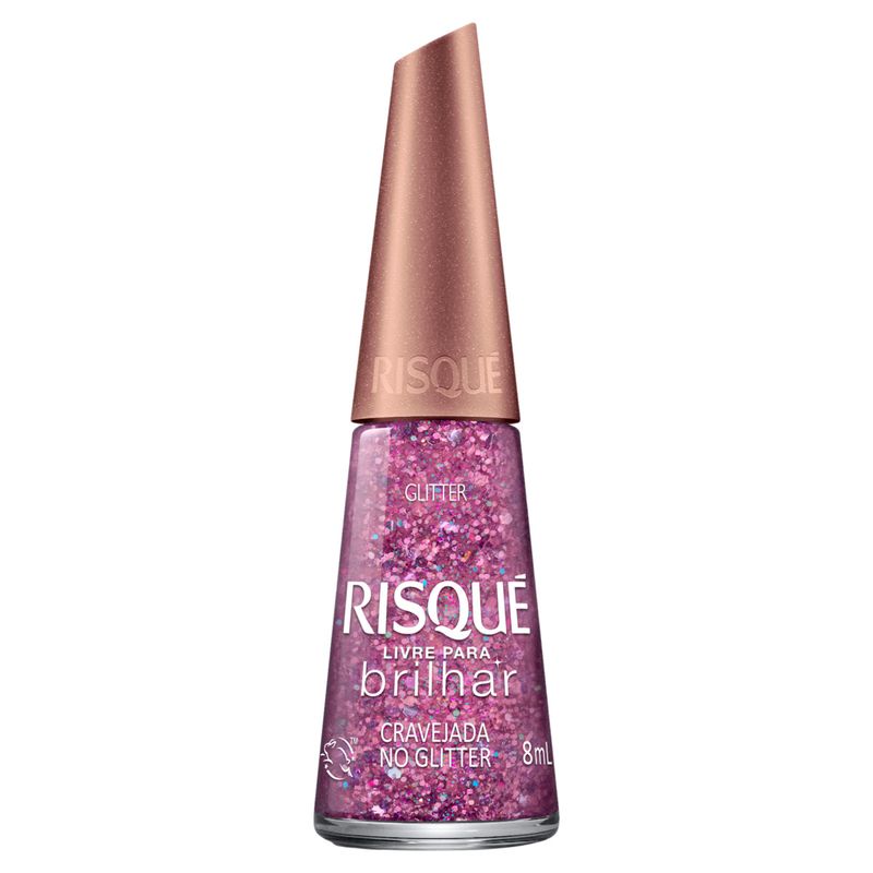 Esmalte-Cravejada-no-Glitter-Risque-Livre-para-Brilhar-Frasco-8ml