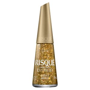 Esmalte Glitter Chega e Arrasa Risqué Livre para Brilhar Frasco 8ml