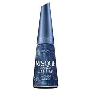 Esmalte Metálico Já Acordo Divando Risqué Livre para Brilhar Frasco 8ml