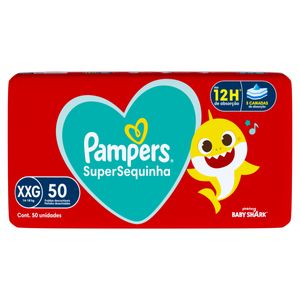 Fralda Descartável Infantil Pampers SuperSequinha XXG Pacote 50 Unidades
