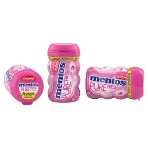 Goma de Mascar Tutti Frutti Zero Açúcar Mentos Pure Fresh Pote 92g 46 Unidades