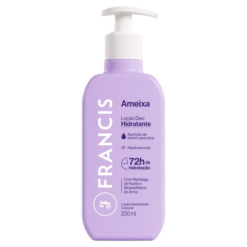Locao-Desodorante-Corporal-Deo-Hidratante-Ameixa-Francis-Frasco-200ml-Pump