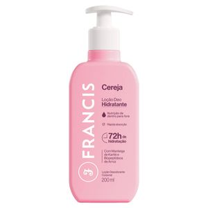 Loção Desodorante Corporal Deo-Hidratante Cereja Francis Frasco 200ml Pump