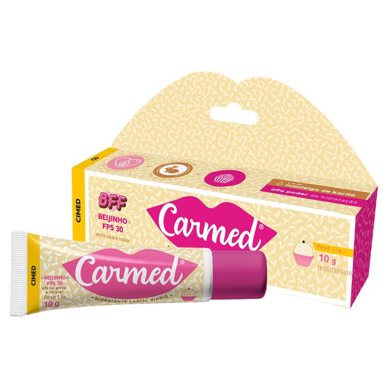 Hidratante-Labial-Beijinho-FPS-30-Carmed-BFF-Caixa-10g