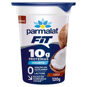 Iogurte Semidesnatado Coco Zero Lactose Parmalat Fit Copo 120g