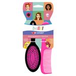 Kit-Escova-Almofadada-Oval---Pente-para-Cabelo-Condor-Belle-
