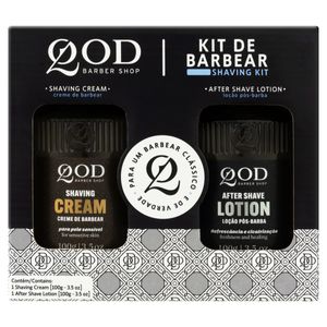 Kit Creme de Barbear + Loção Pós-Barba QOD Barber Shop 100g Cada