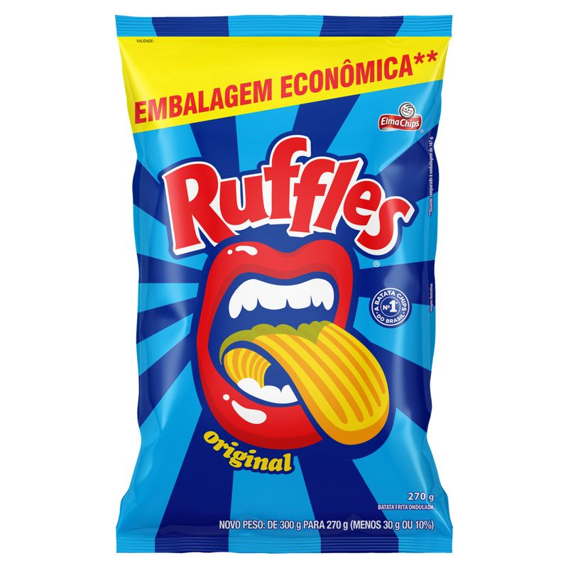 Batata-Frita-Ondulada-Original-Elma-Chips-Ruffles-Pacote-270g-Embalagem-Economica