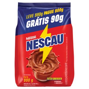 Achocolatado Pó Nescau Pacote Leve 990g Pague 900g