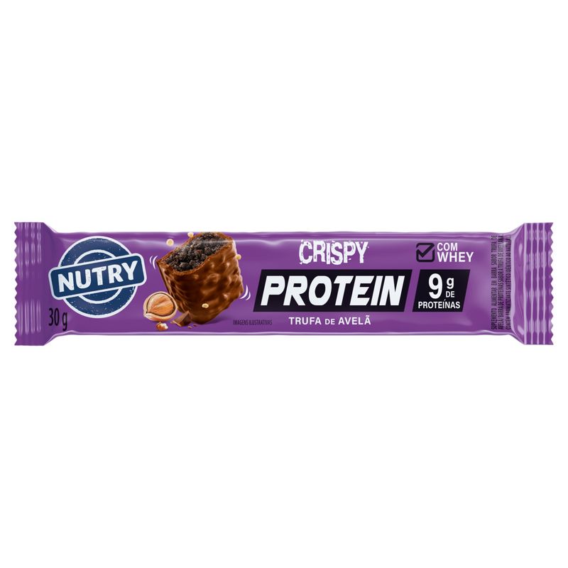 Barra-de-Proteina-Trufa-de-Avela-Nutry-Crispy-Protein-Pacote-30g