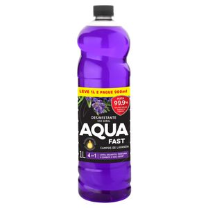 Desinfetante Uso Geral Campos de Lavanda Aquafast Frasco Leve 1l Pague 900ml