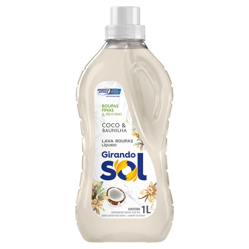 Lava-Roupas-Liquido-Roupas-Brancas-e-Coloridas-Coco---Baunilha-Girando-Sol-Frasco-1l