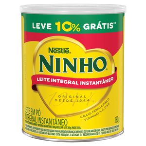 Leite Pó Instantâneo Integral Ninho Lata 380g Grátis 10%