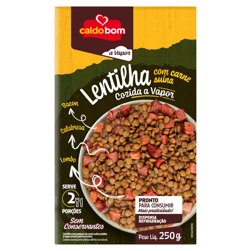 Lentilha-Cozida-no-Vapor-com-Carne-Suina-Caldo-Bom-Caixa-250g