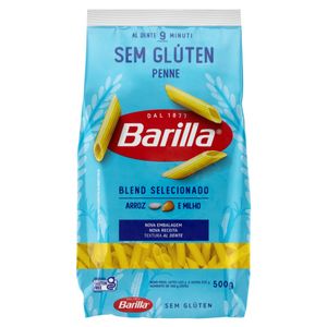 Macarrão de Arroz e Milho Penne Barilla Pacote 500g