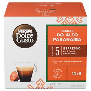 Café em Cápsula Torrado e Moído Espresso Serras do Alto Paranaíba Nescafé Dolce Gusto Caixa 60g 10 Unidades