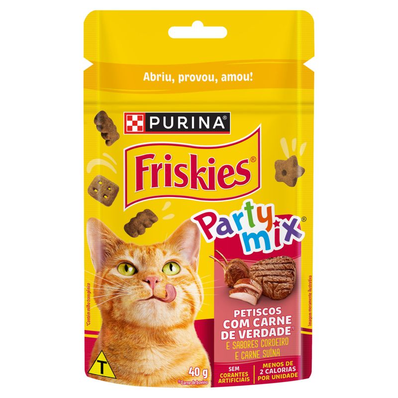 Petisco-para-Gatos-com-Salmao-Camarao-e-Atum-Purina-Friskies-Party-Mix-Pouch-40g