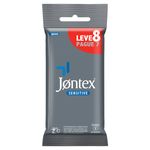 Preservativo-Masculino-Lubrificado-Sensitive-Jontex-Pacote-Leve-8-Pague-7-Unidades