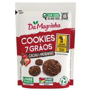 Biscoito Cookie Cacau e Morango Da Magrinha 7 Grãos Pouch 100g
