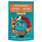 Alimento-para-Gatos-Adultos-Castrados-Carne-Purina-One-Super-Nutrientes-Sache-85g