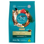 Alimento-para-Gatos-Castrados-Frango-e-Carne-Purina-One-Pacote-2kg