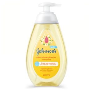 Sabonete Líquido de Glicerina da Cabeça aos Pés Camomila Johnson's Baby Frasco 400ml Pump