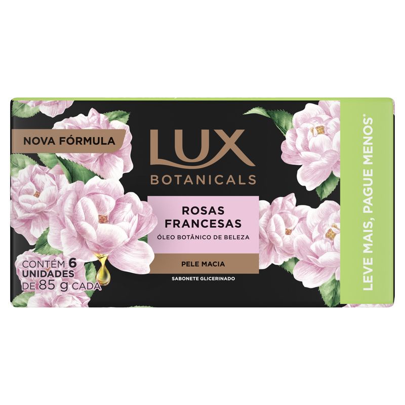 Pack-Sabonete-Barra-de-Glicerina-Rosas-Francesas-Lux-Botanicals-Envoltorio-6-Unidades-85g-Cada-Leve-Mais-Pague-Menos