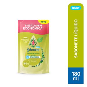 Sabonete Líquido de Glicerina Lavanda Johnson's Baby Sachê 180ml Refil Embalagem Econômica