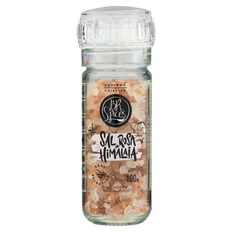 Sal-Rosa-do-Himalaia-com-Moedor-BR-Spices-Salt-Selection-Vidro-100g