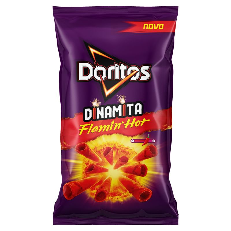 Salgadinho-de-Milho-Carne-Defumada-Picante-Doritos-Dinamita-Flamin-Hot-Pacote-60g