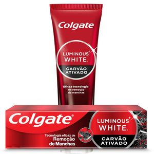Creme Dental Carvão Ativado Dazzling Mint Colgate Luminous White Caixa 70g
