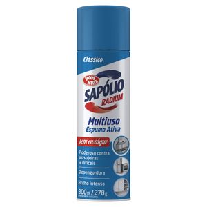 Limpador Multiuso Espuma Ativa Limão Sapólio Radium Frasco 300ml Spray