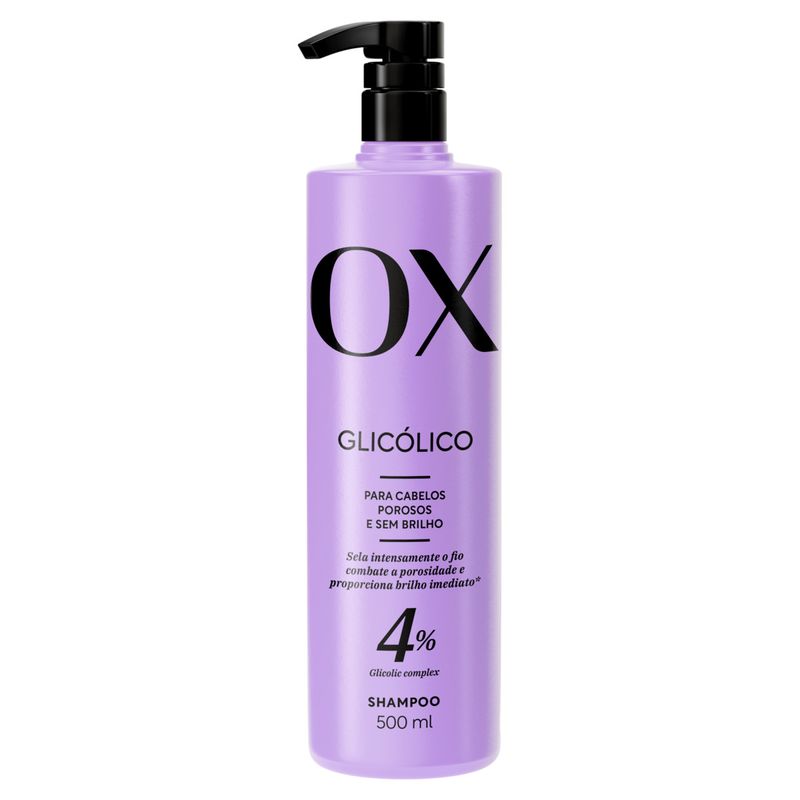 Shampoo-OX-Cosmeticos-Glicolico-Frasco-500ml-Pump