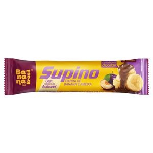 Barra de Frutas Banana e Ameixa Cobertura Chocolate ao Leite Supino Pacote 24g