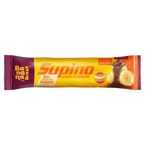 Barra de Frutas Banana Cobertura Chocolate ao Leite Supino Pacote 24g