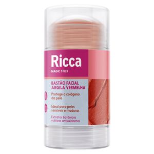 Argila Vermelha Bastão Stick Facial Ricca Magic Frasco 78g
