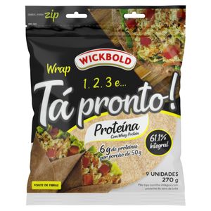 Pão Tortilha Integral Wickbold Tá Pronto! Proteína Pouch 270g