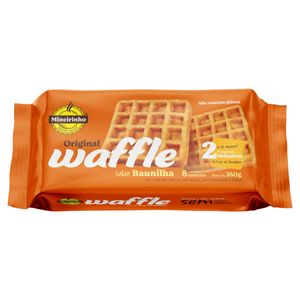 Waffle Congelado Baunilha Original sem Glúten Mineirinho Pacote 260g 8 Unidades