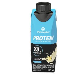 Bebida Láctea UHT Baunilha Zero Lactose Piracanjuba Whey Caixa 250ml