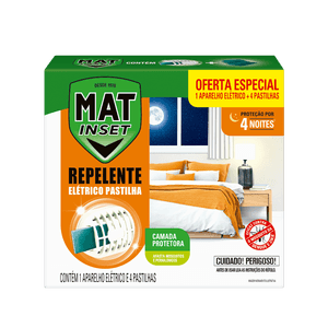 Kit 1 Aparelho + 4 Repelentes Pastilha Elétrico Mat Inset