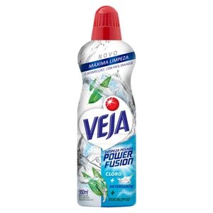 Limpador Limpeza Pesada com Cloro e Detergente Eucalipto Veja Power Fusion Frasco 950ml