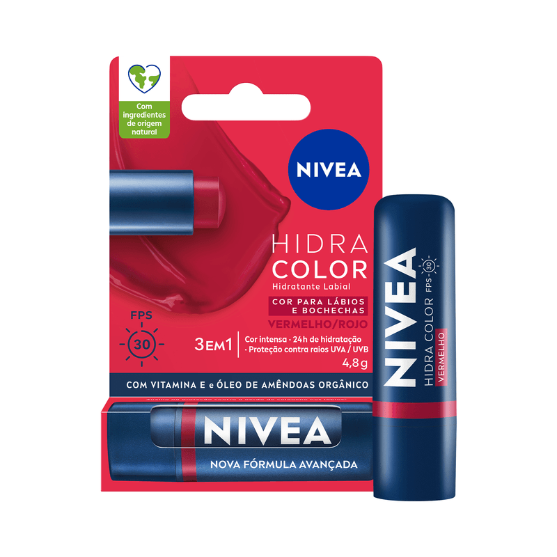 Hidratante-Labial-Vermelho-Nivea-Hidra-Color-Blister-48g