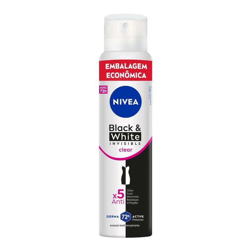 Antitranspirante-Aerossol-Nivea-Invisible-for-Black---White-Clear-200ml-Embalagem-Economica