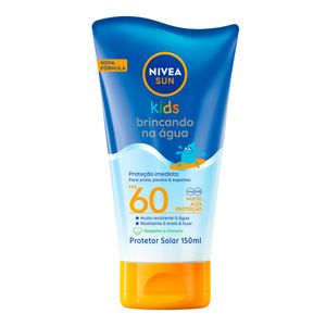 Protetor Solar FPS 60 Nivea Sun Kids Brincando na Agua Bisnaga 150ml